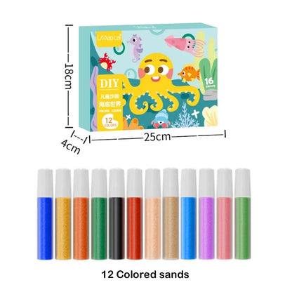 New DIY Sand Drawing Set Art Pictures Handicrafts Learning Sand Art Pictures Children Education Children Coloring Toy